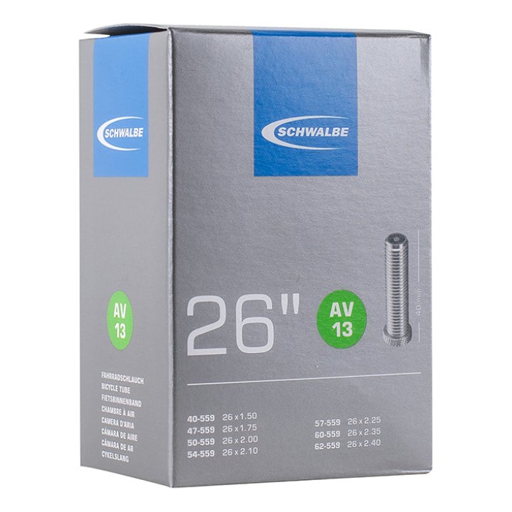 Chambre A Air Vélo 26 X 1.50-2.50 Schwalbe Valve Standard Tout Alu (Av13)