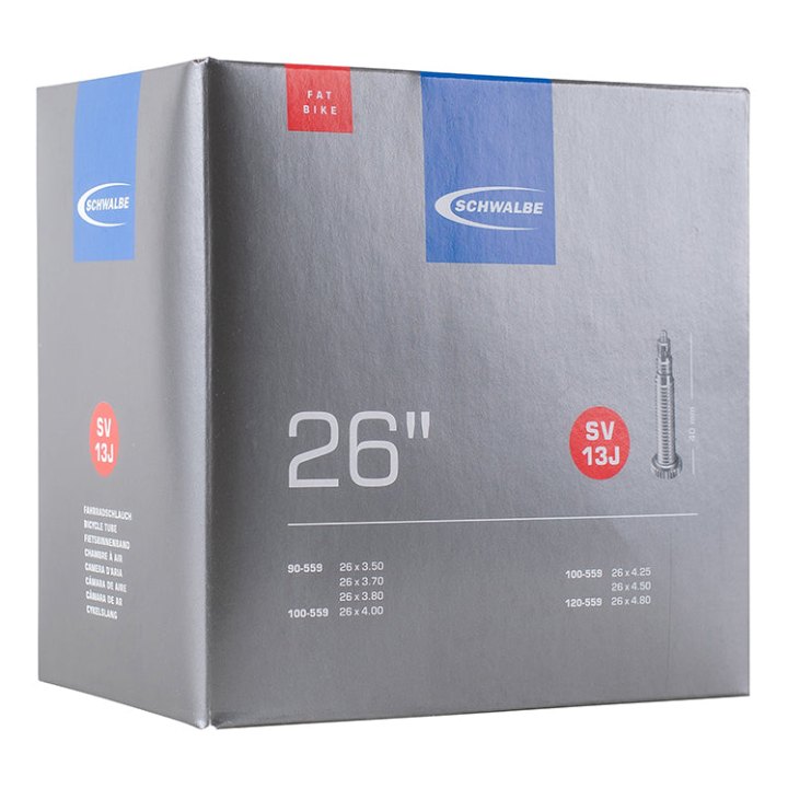 Chambre A Air Vélo 26 X 3.50-4.80 Schwalbe Valve Presta Obus Demontable Tout Alu (Sv13J)