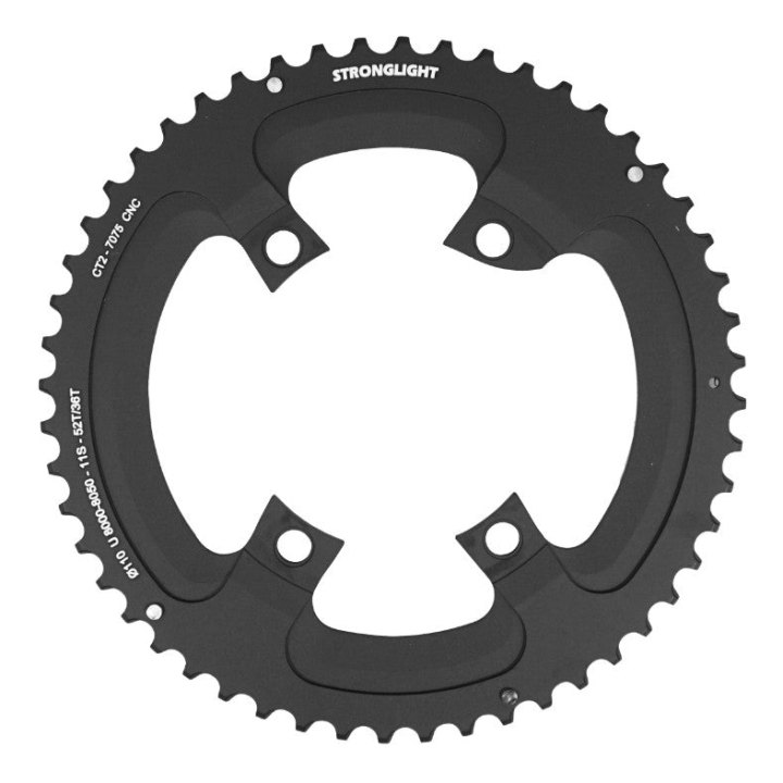 Plateau Route 4 branches Ø 110 Pour Shimano Ultegra R8000 - R8050 Stronglight 52 dents Extérieur Noir Ct2 11V. (Pour Plateau 36 dents)