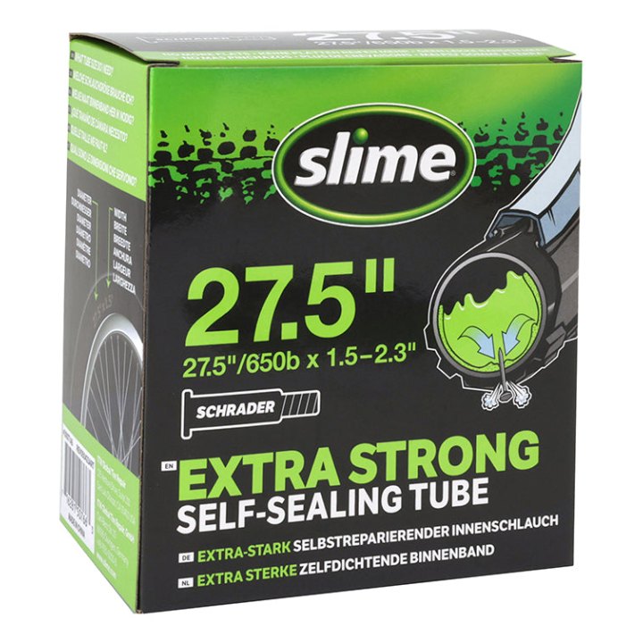 Chambre A Air Vélo 27.5 X 2.00-2.40 Slime Valve Standard Obus Demontable Avec Liquide Anti-Crevaison