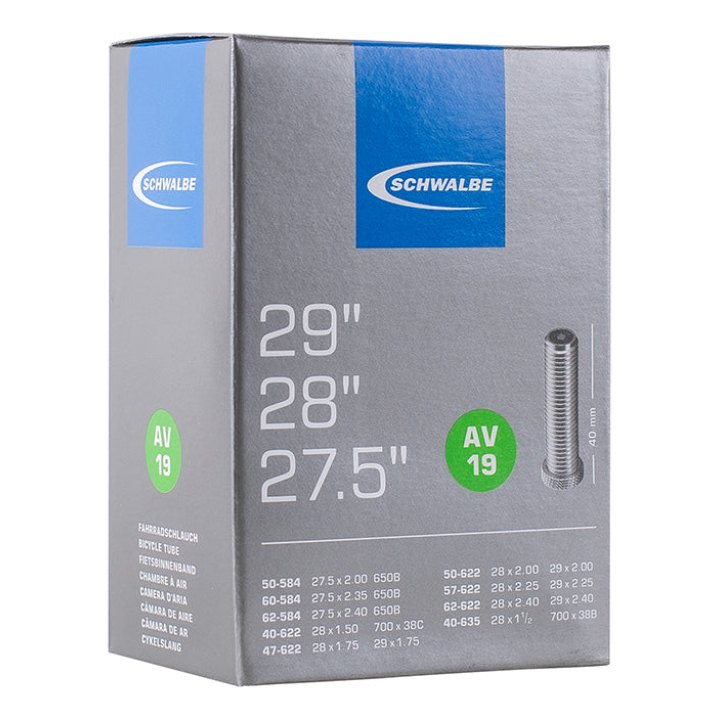 Chambre A Air Vélo 27.5-29 X 2.00-2.40 Schwalbe Valve Standard Tout Alu (Av19)