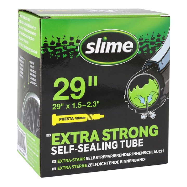 Chambre A Air Vélo 29 X 1.50-2.30 Slime Valve Presta Obus Demontable Avec Liquide Anti-Crevaison