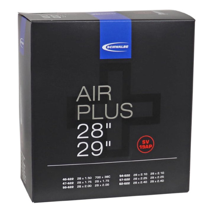 Chambre A Air Vélo 29 X 1.75-2.40 Et 700 X 40-60 Schwalbe Air Plus Renforcé Valve Alu Presta Obus Demontable (Sv19Ap)