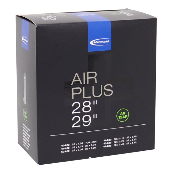 Chambre A Air Vélo 29 X 1.75-2.40 Et 700 X 40-60 Schwalbe Air Plus Renforcé Valve Alu Standard (Av19Ap)
