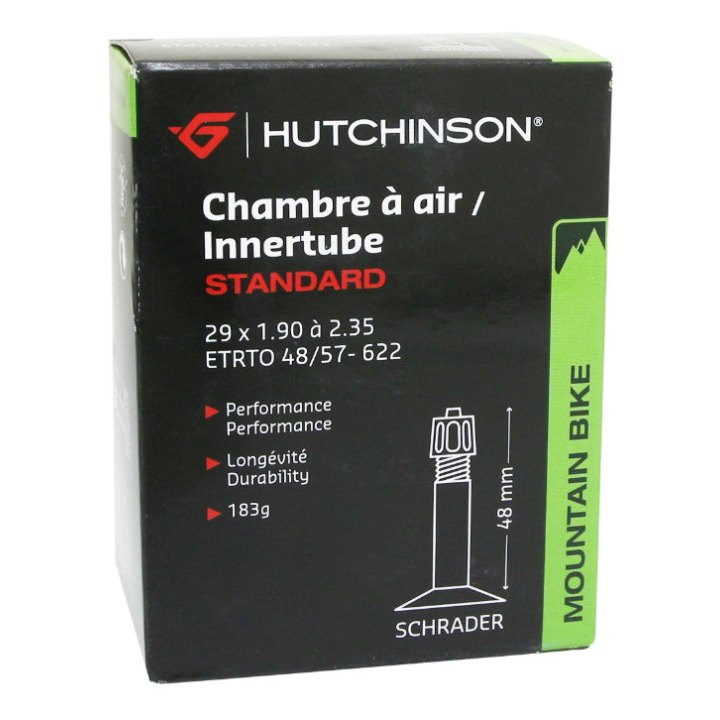 Chambre A Air Vélo 29 X 1.90-2.35 Hutchinson Valve Standard 48 mm 183G