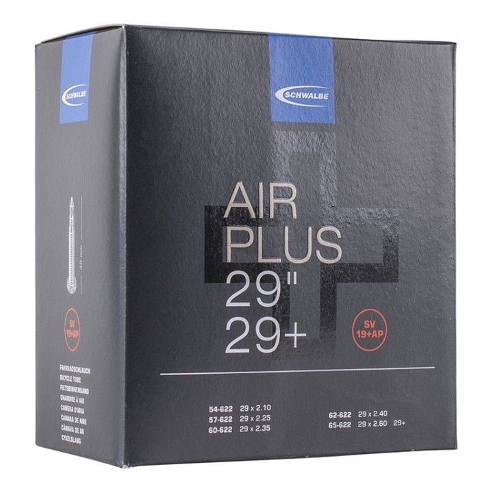 Chambre A Air Vélo 29 X 2.10-2.60 Schwalbe Air Plus Valve Presta 40 mm (Sv19)