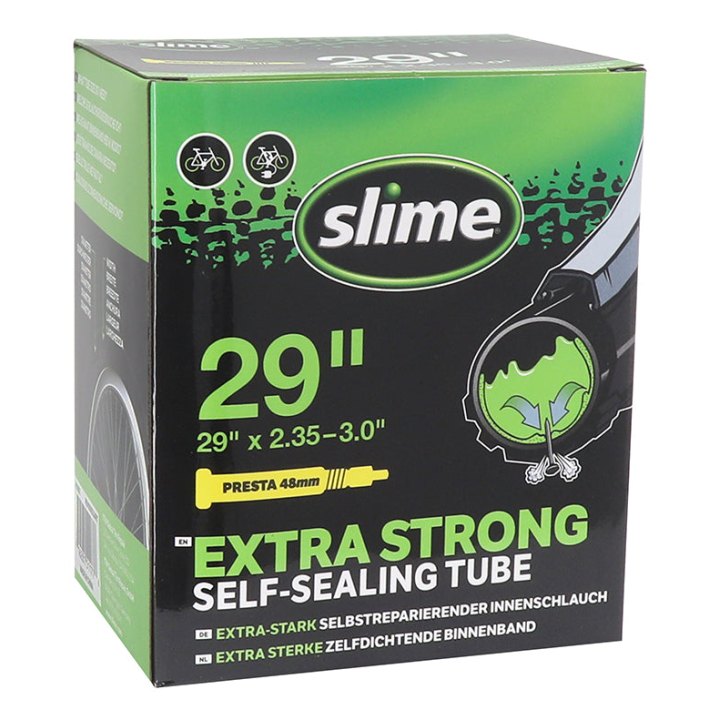 Chambre A Air Vélo 29 X 2.35-3.0 Slime Valve Presta Obus Demontable Avec Liquide Anti-Crevaison -Compatible VAE-
