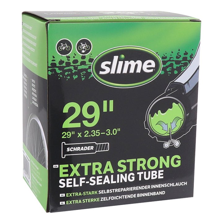 Chambre A Air Vélo 29 X 2.35-3.0 Slime Valve Schrader Obus Demontable Avec Liquide Anti-Crevaison -Compatible VAE-