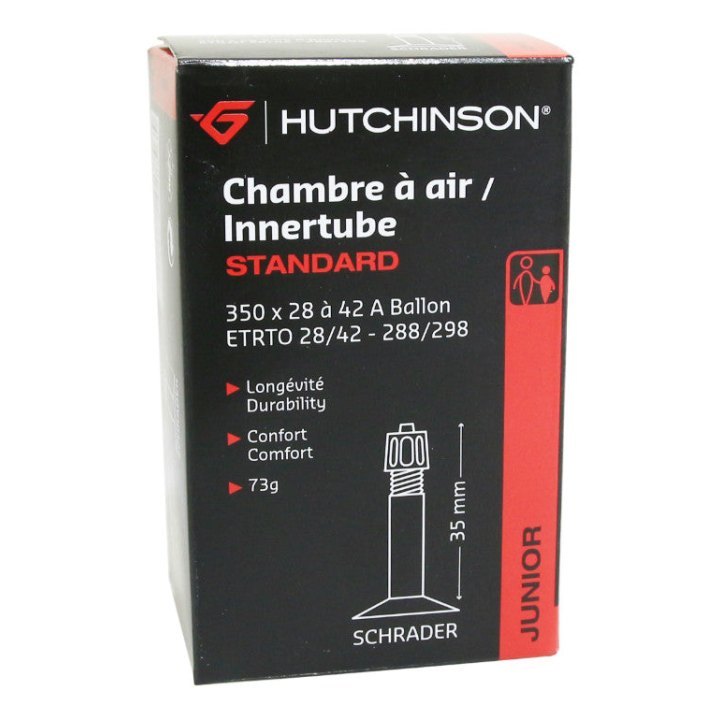 Chambre A Air Vélo 350 X 28-42A Hutchinson Valve Standard 35 mm 73G