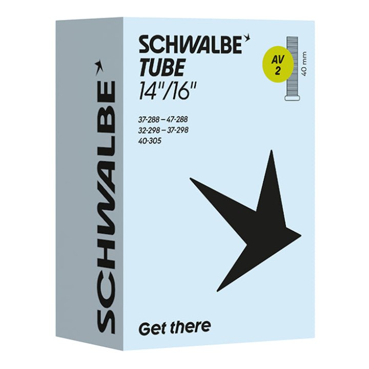 Chambre A Air Vélo 350 X 35A - 14" Schwalbe Valve Standard Tout Alu (37-288 À 40-305) (Av2)