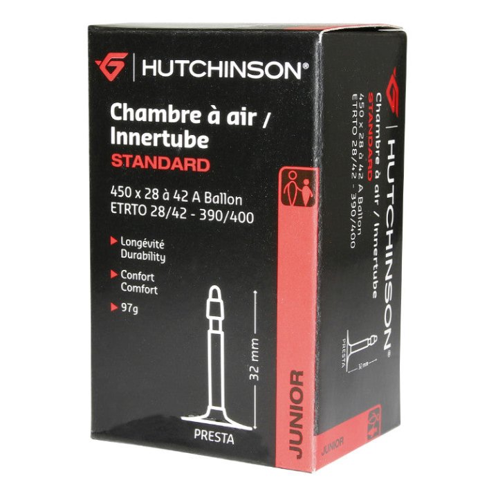 Chambre A Air Vélo 450 X 28-42A Hutchinson Valve Presta 32M 97G