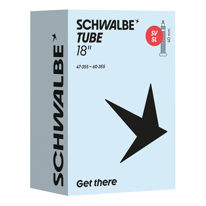 Chambre A Air Vélo 450 X 55A - 18" Schwalbe Valve Presta Tout Alu (47-355 À 60-355) (Sv5A)
