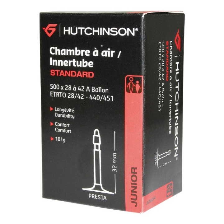 Chambre A Air Vélo 500 X 28-42A Hutchinson Valve Presta 32 mm 101G