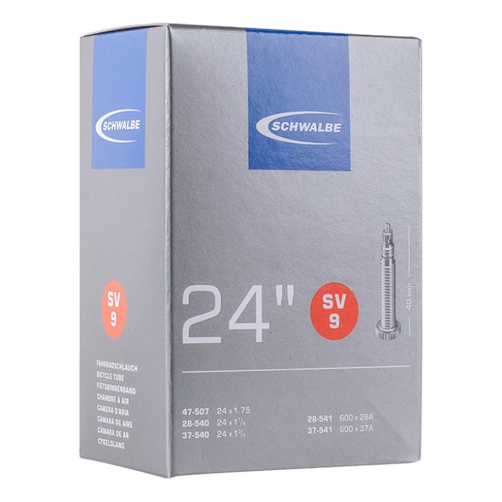 Chambre A Air Vélo 600 X 28-35A (24 X 1 3-8) Schwalbe Valve Presta Tout Alu (47-507 À 37-541) (Sv9)