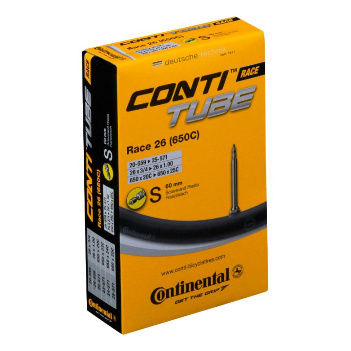 Chambre A Air Vélo 650 X 20-25 Continental Valve Presta Obus Demontable 60 mm