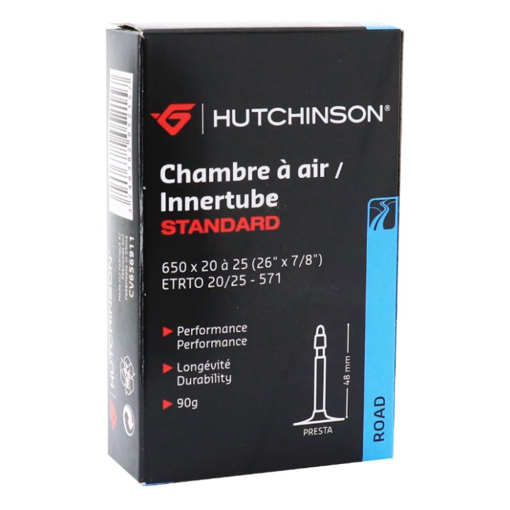 Chambre A Air Vélo 650 X 20-25 Hutchinson Valve Presta 48 mm