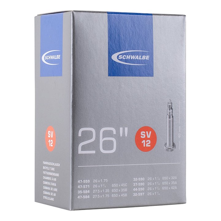 Chambre A Air Vélo 650 X 35B 32-45C Schwalbe Valve Presta Tout Alu (Valve 40Mn ) (Sv12)