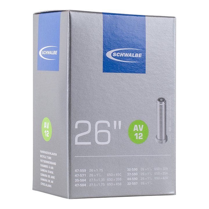 Chambre A Air Vélo 650 X 35B 32-45C Schwalbe Valve Standard Tout Alu (Av12)