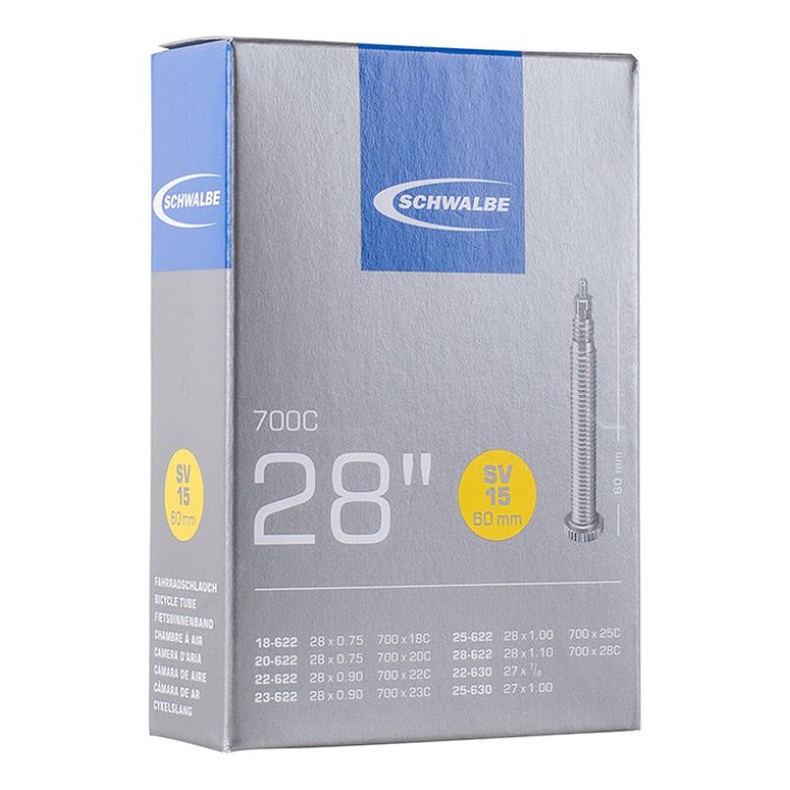 Chambre A Air Vélo 700 X 18-25 Schwalbe Valve Presta Obus Demontable Tout Alu 60 mm (Sv15Vl)