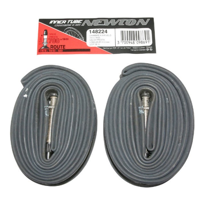 Chambre A Air Vélo 700 X 19-23 Newton Valve Presta 51.5 mm (Lot De 2)