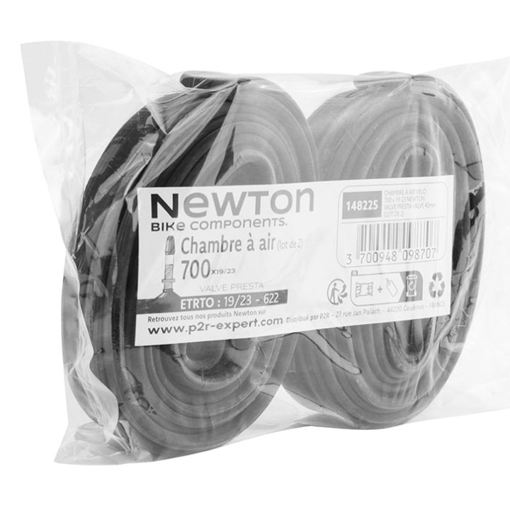 Chambre A Air Vélo 700 X 19-23 Newton Valve Presta Valve 43 mm (Lot De 2)