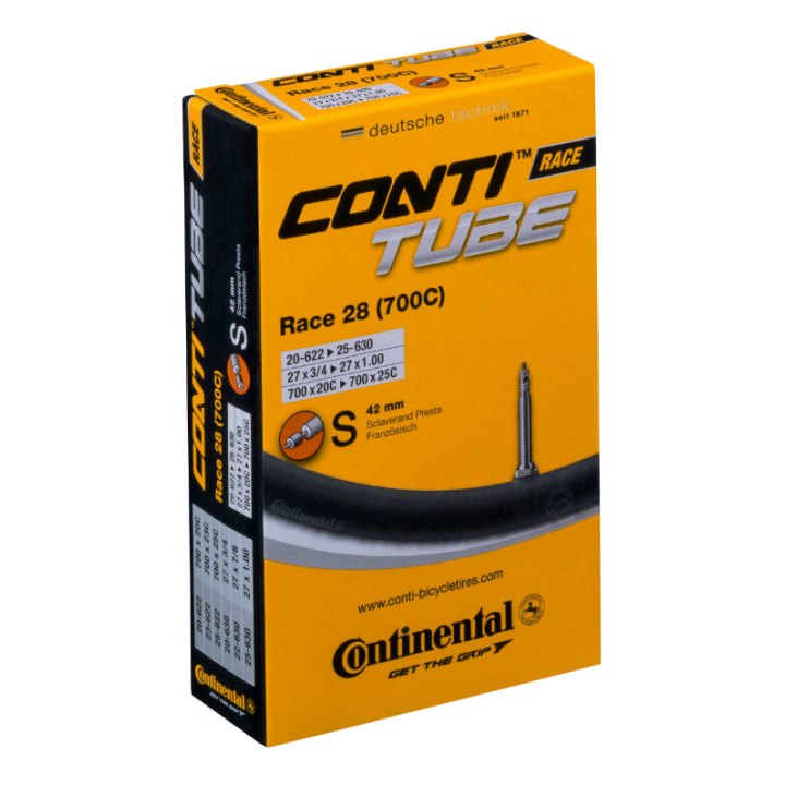 Chambre A Air Vélo 700 X 20-25 Continental Valve Presta Obus Demontable 40 mm