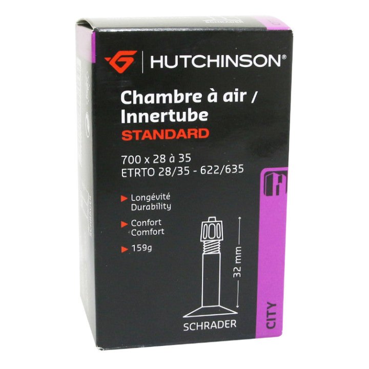 Chambre A Air Vélo 700 X 28-35 Hutchinson Valve Standard 32 mm 159G