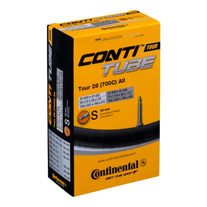 Chambre A Air Vélo 700 X 32-47 Continental Valve Presta Obus Demontable