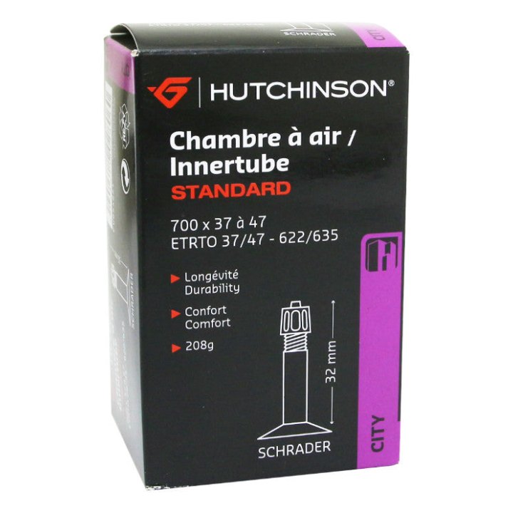 Chambre A Air Vélo 700 X 37-50 Hutchinson Valve Standard 32 mm 208G