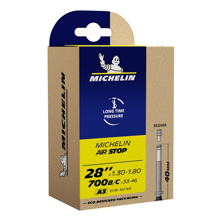 Chambre A Air Vélo 700 X 33-46 Michelin A3 Valve Regina 40 mm