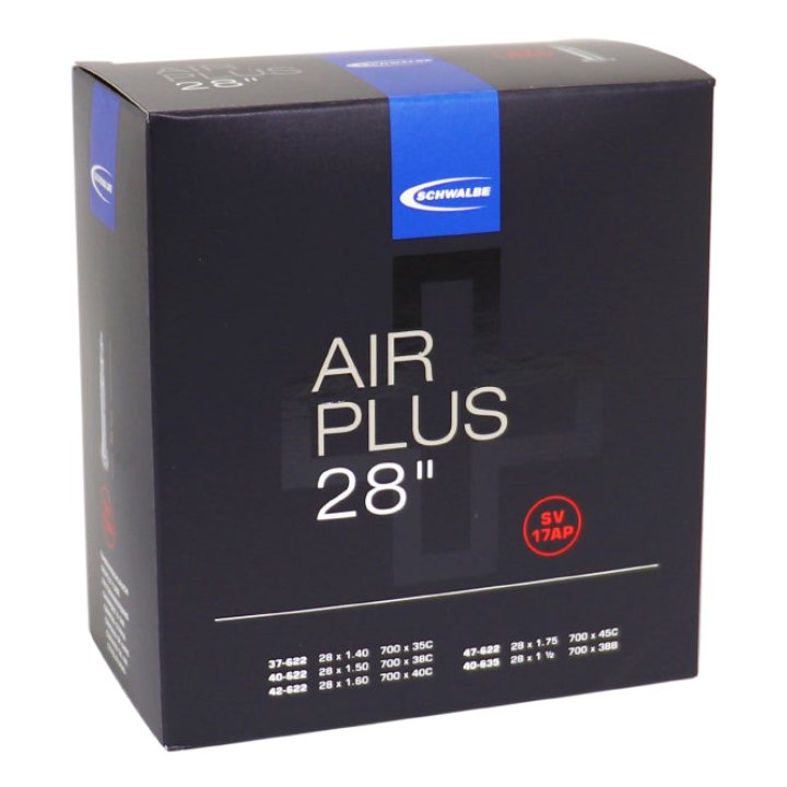 Chambre A Air Vélo 700 X 35-45 Schwalbe Air Plus Renforcé Valve Alu Presta Obus Demontable (Sv17Ap)