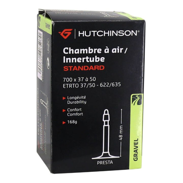 Chambre A Air Vélo 700 X 37-50 Hutchinson Valve Presta 48 mm 168G