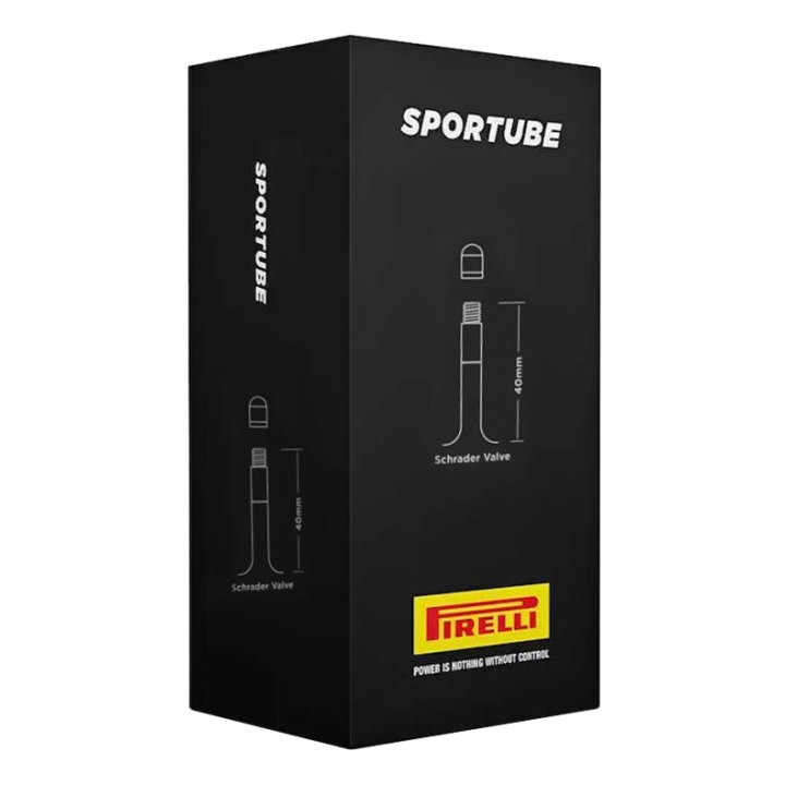 Chambre A Air Vélo 700 X 38-45 Pirelli Sportube Valve Standard Argent 40 mm