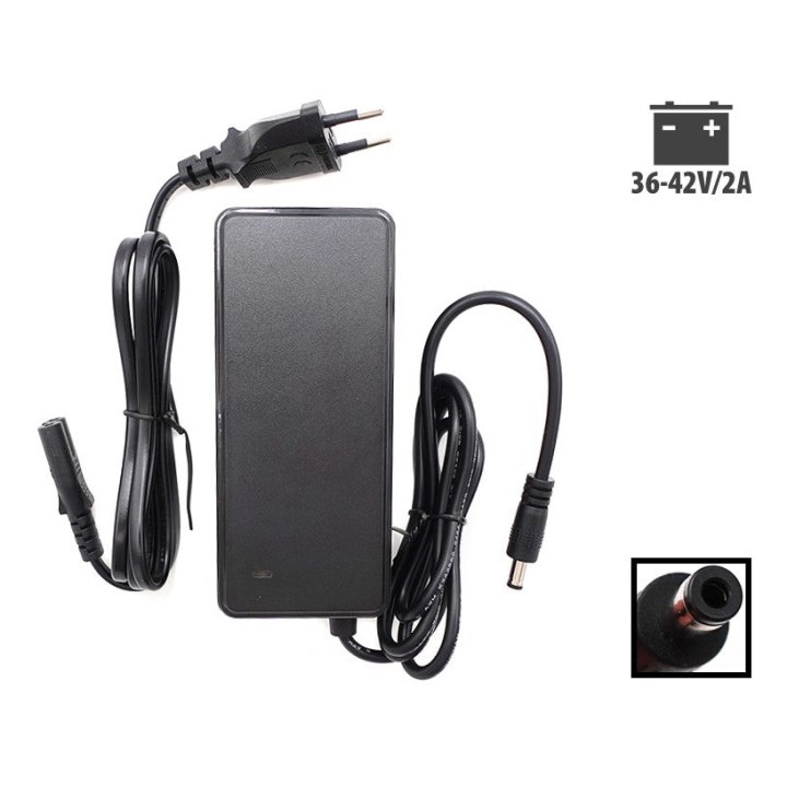 Chargeur 36V - 42V / 2A (connecteur DC 5.5 - 2.5mm)