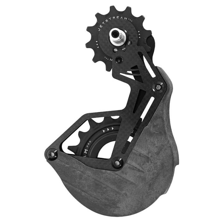 Chape Dérailleur Aero-Wing Opw Tripeak 12-18 Dents 12-11X2V. Shimano 105 11V Rd7100-Rd7000 Noir Carbone (Garantie 4 Ans)