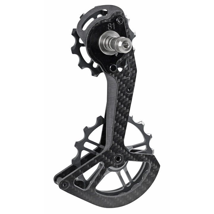 Chape Dérailleur Oversize Route Arrière Compatible Shimano Ultegra Rd8150 - Dura-Ace 12V Rd9250 (En Carbone Avec Roulement Céramique Et Galets 12 Et 16 dents)