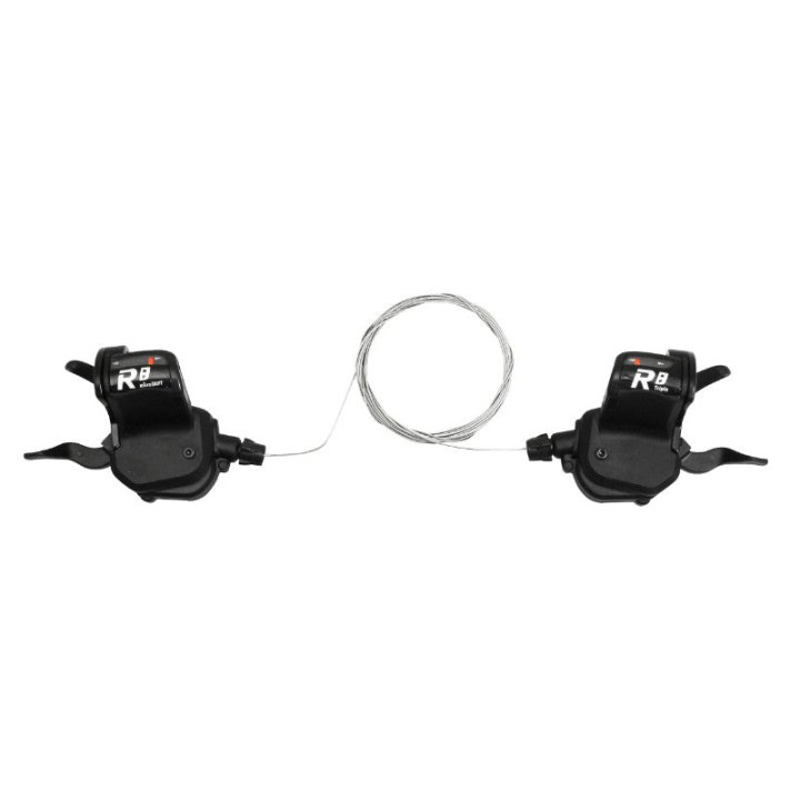 Manette Route - Gravel P2R Pour Cintre Plat 8V. Push-Pull Compatible Shimano Triple (Paire)