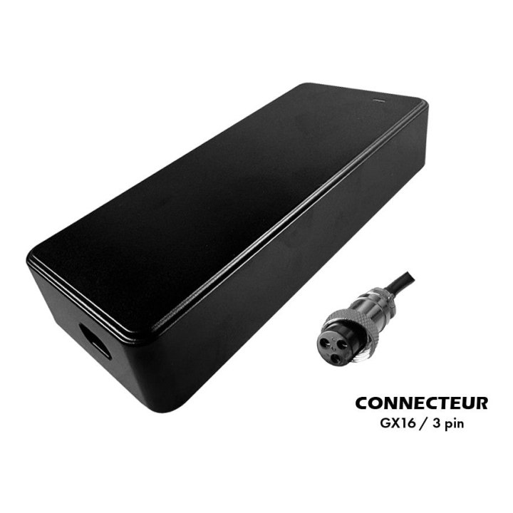 Chargeur 48V ➡️ 54.6V / 2A (connecteur GX16-3p)