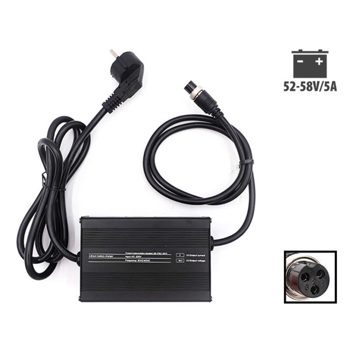 Chargeur rapide 52V-58V 5A prise GX16
