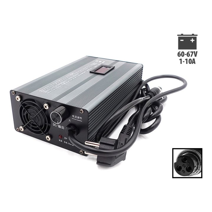 Chargeur rapide 60V ➡️ 67V 1-10A GX16-3P