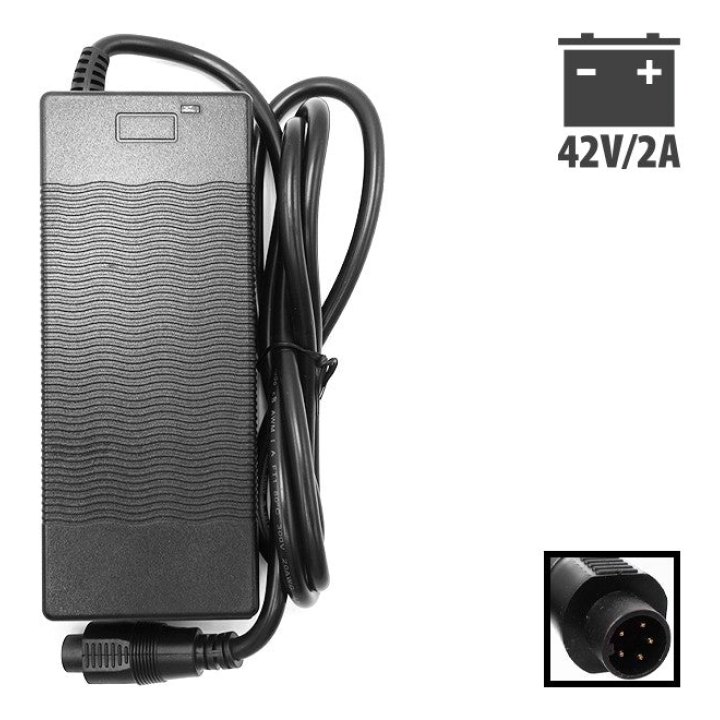 Chargeur Phylion connecteur rond 5 pins 42V 2A