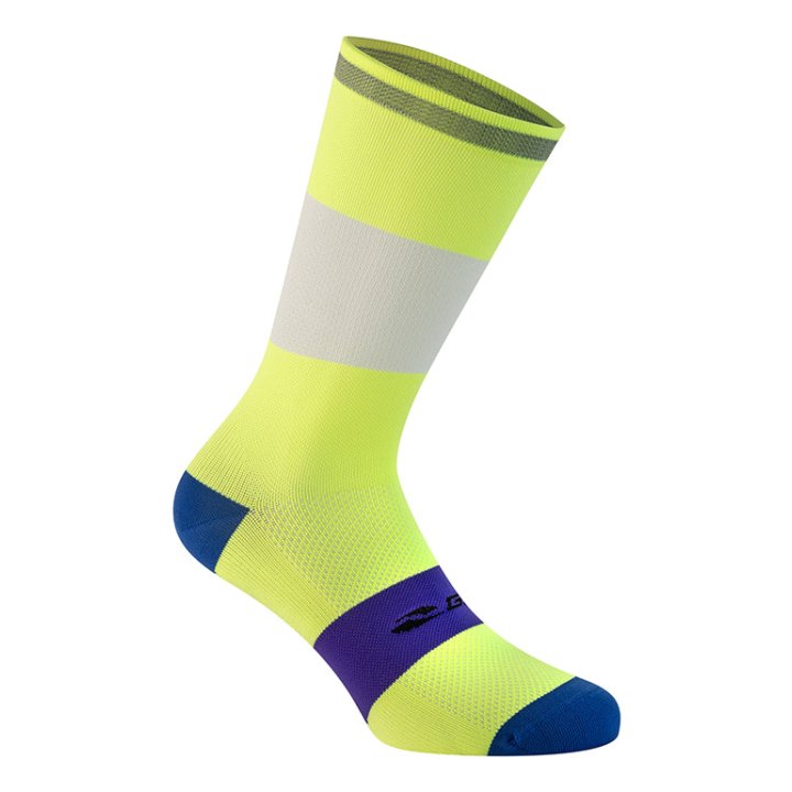 Chaussettes - Socquettes Été Gist Reflex Jaune Fluo 36-39 Avec Bande Reflechissante - Hauteur 20 cm (Paire)