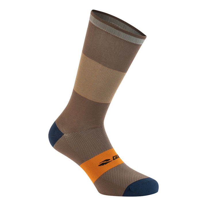 Chaussettes - Socquettes Été Gist Reflex Marron 36-39 Avec Bande Reflechissante - Hauteur 20 cm (Paire)