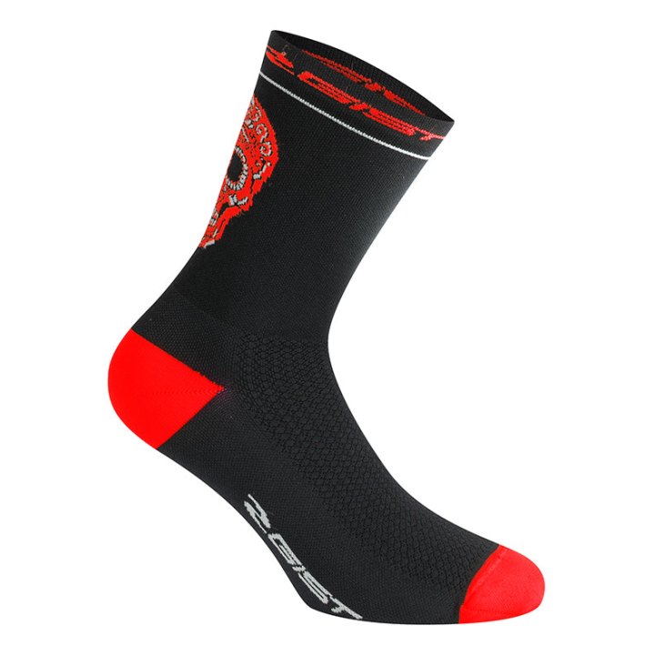Chaussettes - Socquettes Été Gist Crane-Skull Noir-Rouge 33-36 - Hauteur 18 cm (Paire)