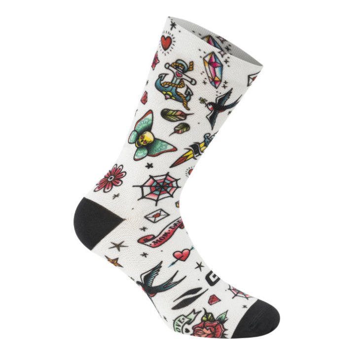 Chaussettes - Socquettes Été Gist Trendy Tattoo Blanc 43-47 Ecologique - Hauteur 20 cm (Paire)