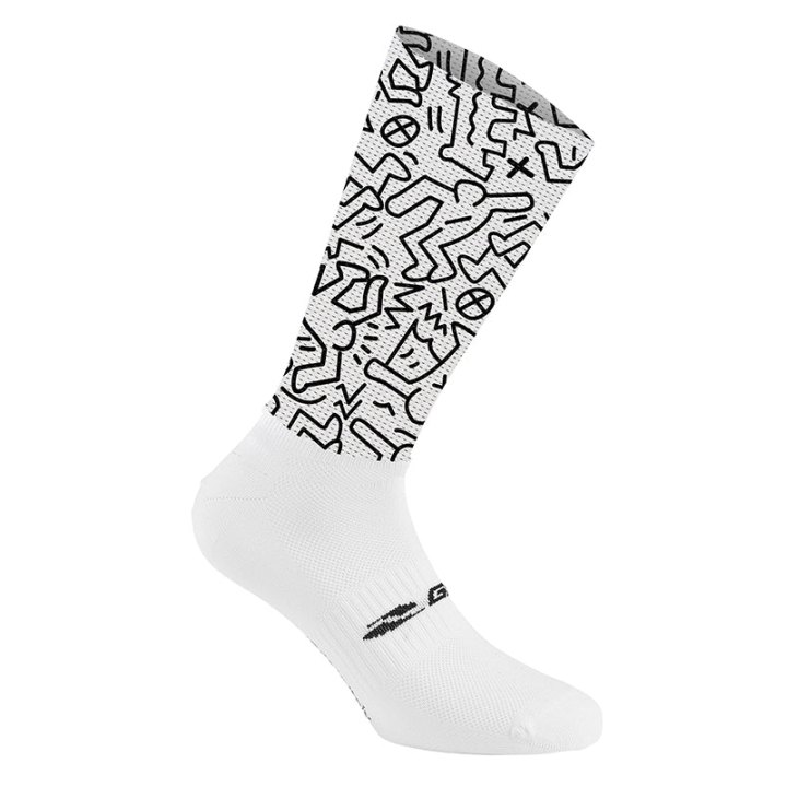Chaussettes - Socquettes Été Gist Vela Motif Noir Et Blanc 38-42 Antibacterien - Hauteur 20 cm (Paire)