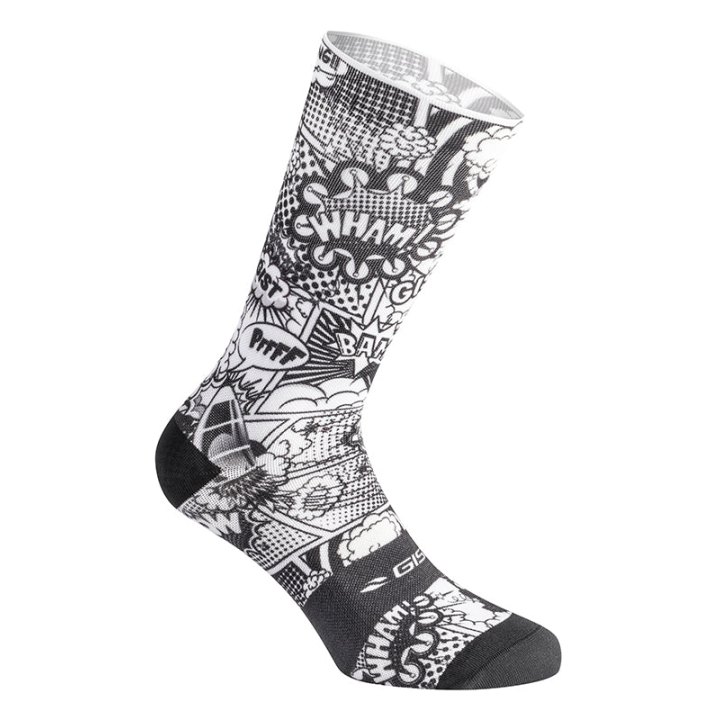 Chaussettes - Socquettes Été Gist Trendy Comics Noir Et Blanc 43-47 Ecologique - Hauteur 20 cm (Paire)
