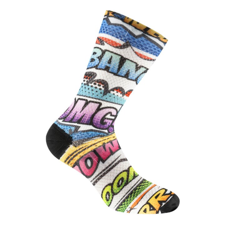 Chaussettes - Socquettes Été Gist Trendy Comics Bang Multicolor 43-47 Ecologique - Hauteur 20 cm (Paire)