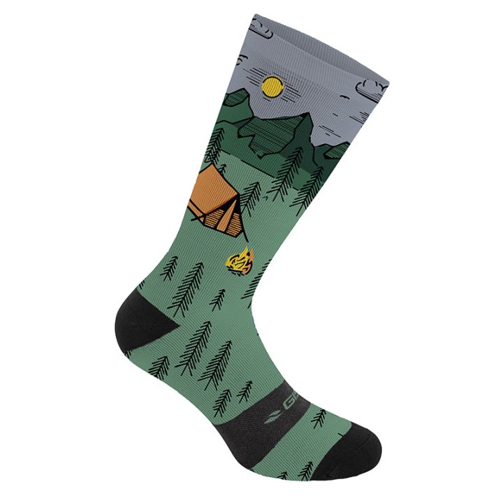 Chaussettes - Socquettes Été Gist Trendy Gravel Campement 43-47 Ecologique - Hauteur 20 cm (Paire)