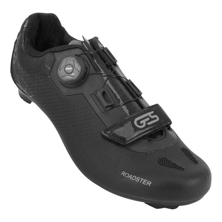 Chaussure Route Ges Roadster2 Noir T41 Fixation Microclip Atop-Velcro Compatible Look-Shimano (Paire)